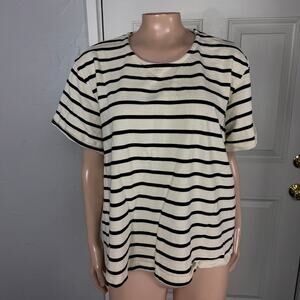 Tuckernuck T-Shirt XL Cotton Pomander Striped Crew neck Short Sleeve Casual M11